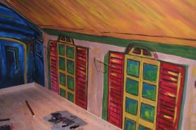 Wall art in one of the alcoves